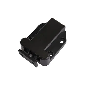 Pair Of Black Beetle Touch Push-to-Open Latches For Drawers & Cabinet Doors - Easy Catch Lock