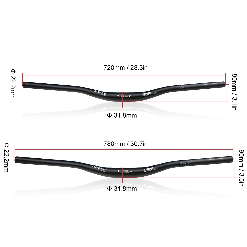 Aluminium Alloy mm Mountain Bike Handlebars 720mm/780mm Long Bicycle  Riser Bars Extra Long MTB Handlebar for Bicyclists