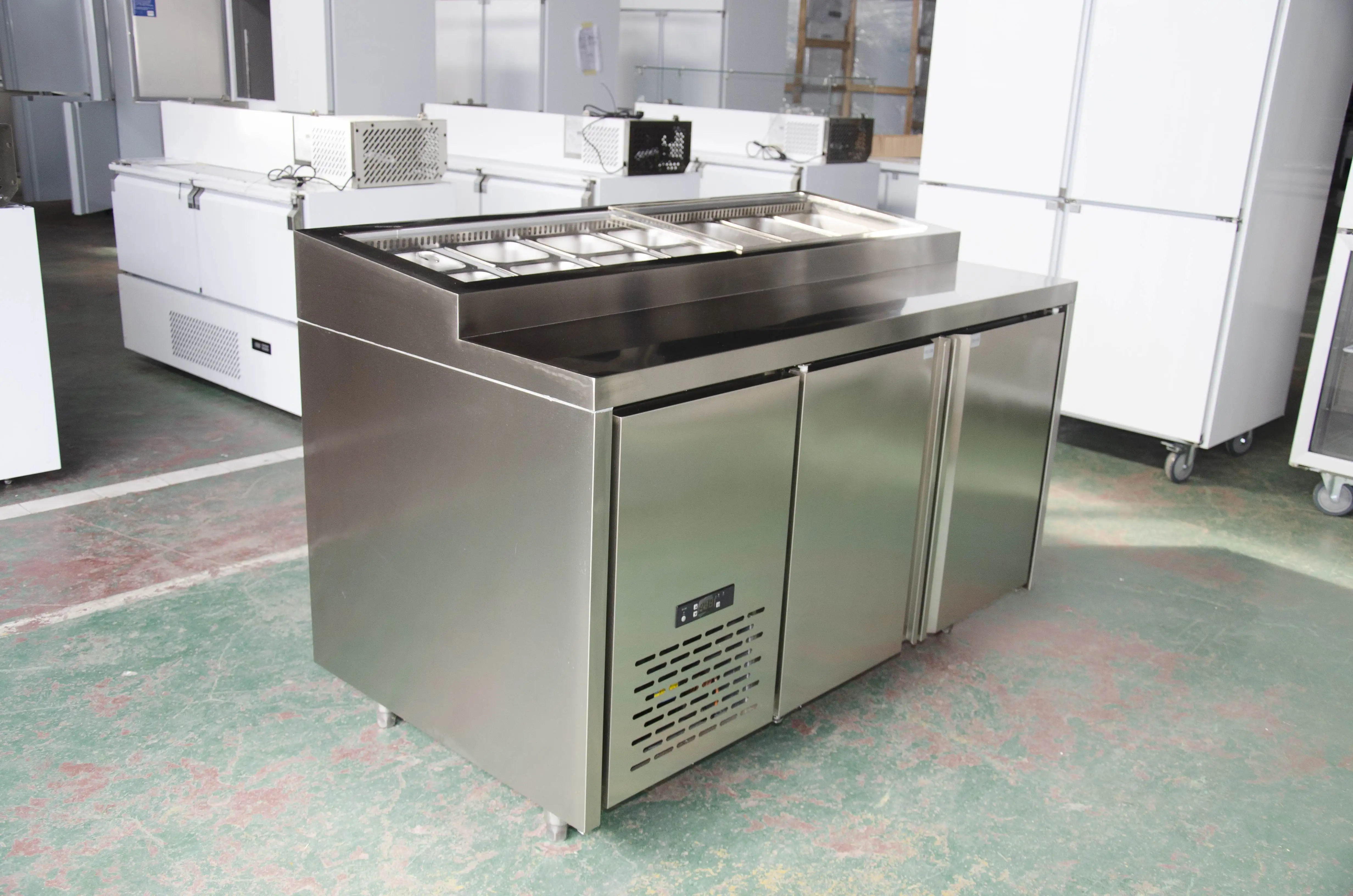 Belnor Pizza Counter Chiller Air Cooler with Stainless Steel and Digital Temperature Control