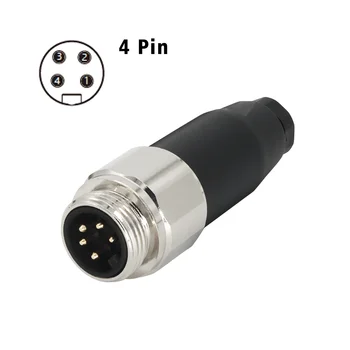 KRONZ Male 7/8 Field-wirable Circular Connector Assembly Waterproof IP67 A Code Industrial 7/8 Male Connector 4 Pin