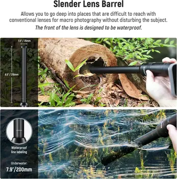 NEEWER LS-51 18mm 2X Macro Probe Lens  for Mobile Phone Video Recording, for NEEWER Phone Cage Compatible With iphone Samsung. detail image