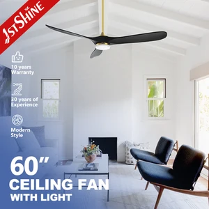 1stshine LED Ceiling Fan High Quality Elegant Wood Blades DC Ceiling Fan With Light