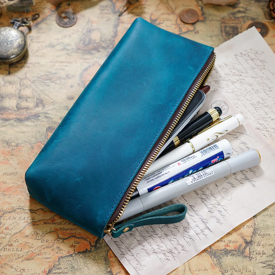 Сумка для карандашей из натуральной кожи