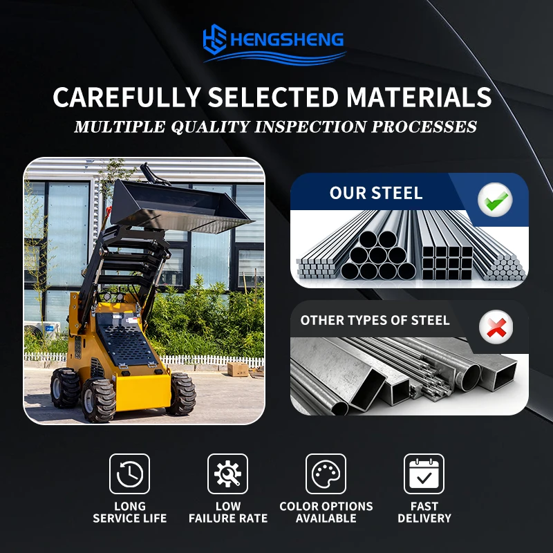 CE/EU/EPA Mini Skid Steer Loader Briggs & Stratton Parallel bar Engine Bucket Capacity 0.17m ³ Lift Force 430KG Bestseller