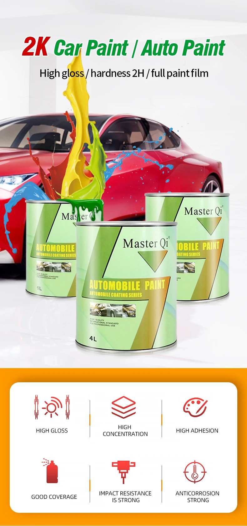 Ts01 Guaranteed Quality 2k Car Refinish Spray Paint Auto Paint Mixing