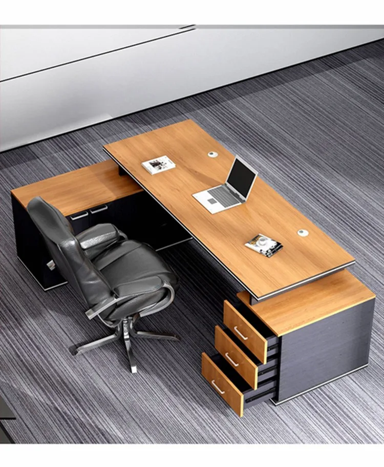 High End Office Furniture Luxury Executive Boss Office Desk L Shaped