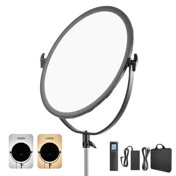 Neewer LED Bi-Color Studio Round Lighting, Ultra Thin Studio Edge Flapjack Light, 18-Inch 70W Dimmable Portrait Light detail image