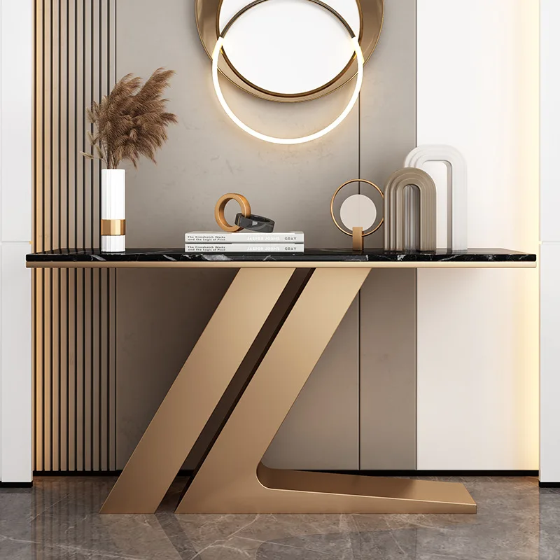 Italian Light Luxury Entryway Console Table Living Room Modern ...