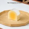 Letterless yellow semicircular small box with transparent border