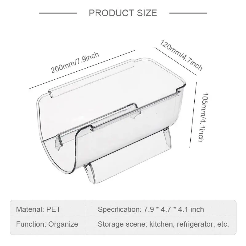 Household Plastic Refrigerator Organizer Stackable Water Bottle Holder