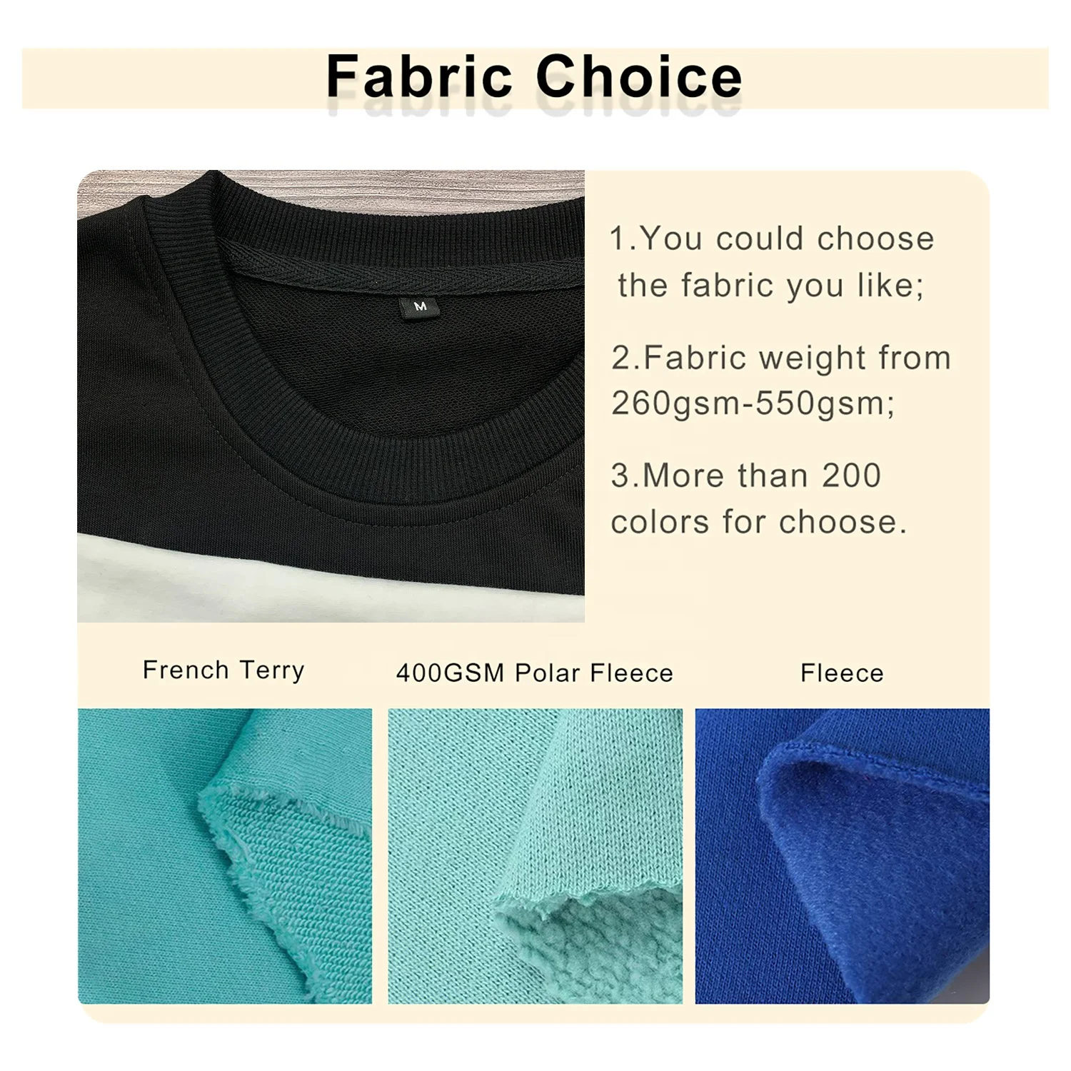 JL33C OEM French Terry Oversized Plus Size Mens Embroidery Sweatshirt Crew Neck Crewneck Sweatshirts Jumper