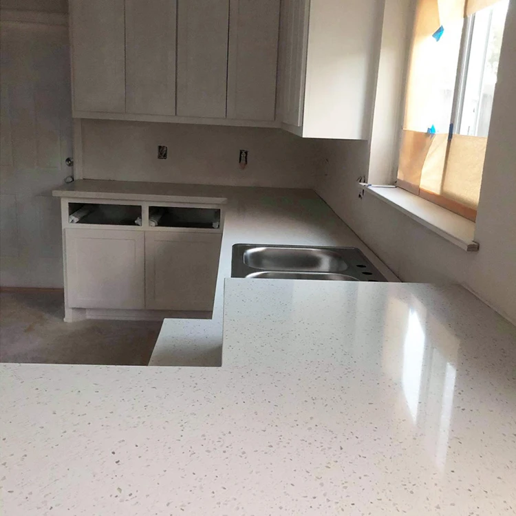 High Quality Artificial Quartz Stone Countertop Gold Red Rose Quartz Slab Kitchen Countertop