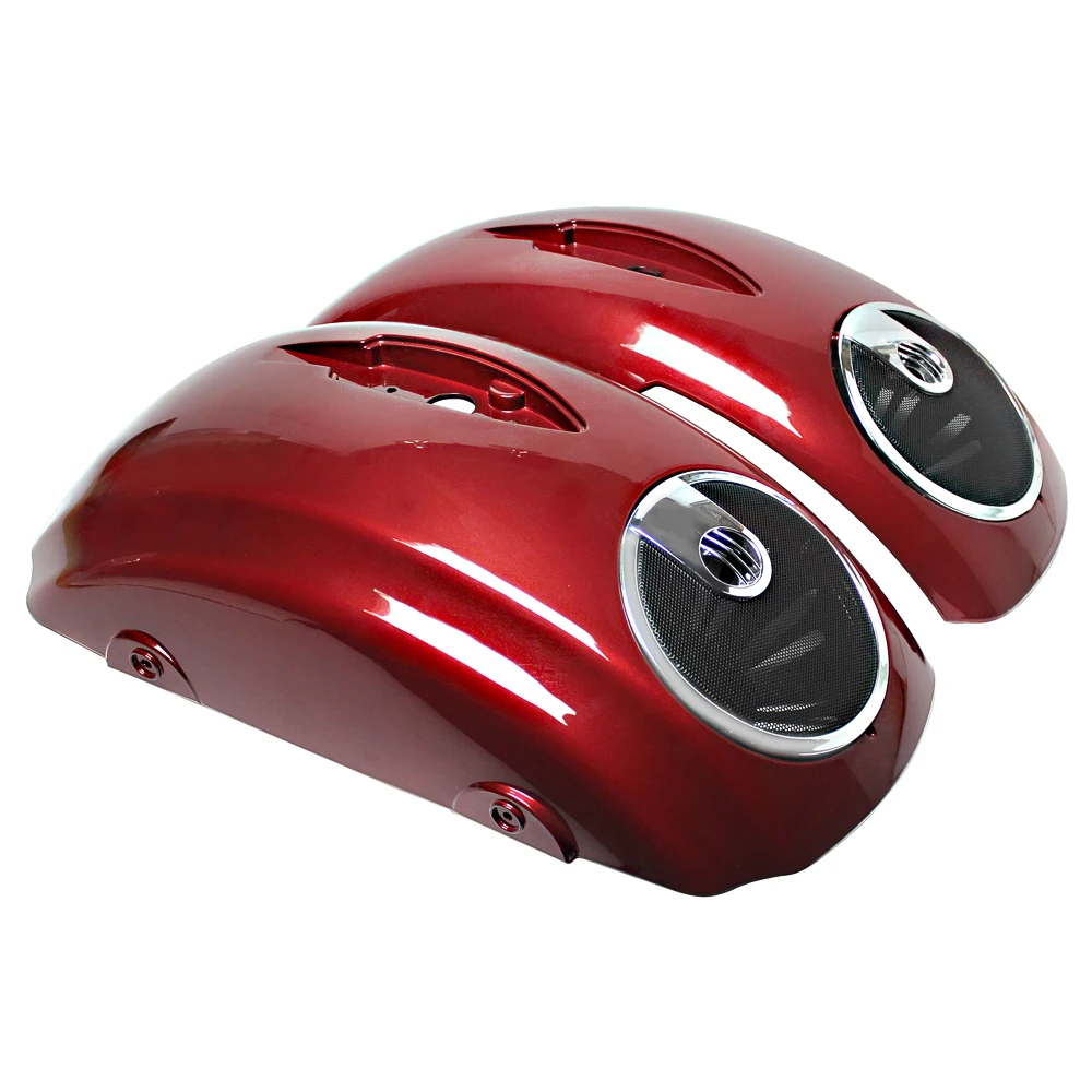 Racepro Motorcycle Hard Saddlebag Speaker Lids W/ Speaker Grill for Indian  Chieftain Roadmaster 2014 2015