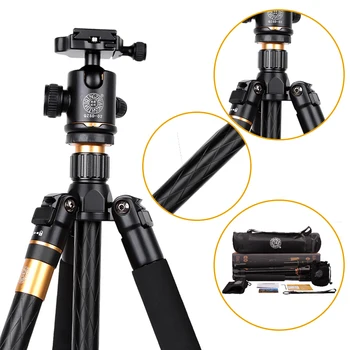 Q999 Professional Fluid Head Aluminum Video Camera Tripod 1590mm Digital and Slr Camera Tripod