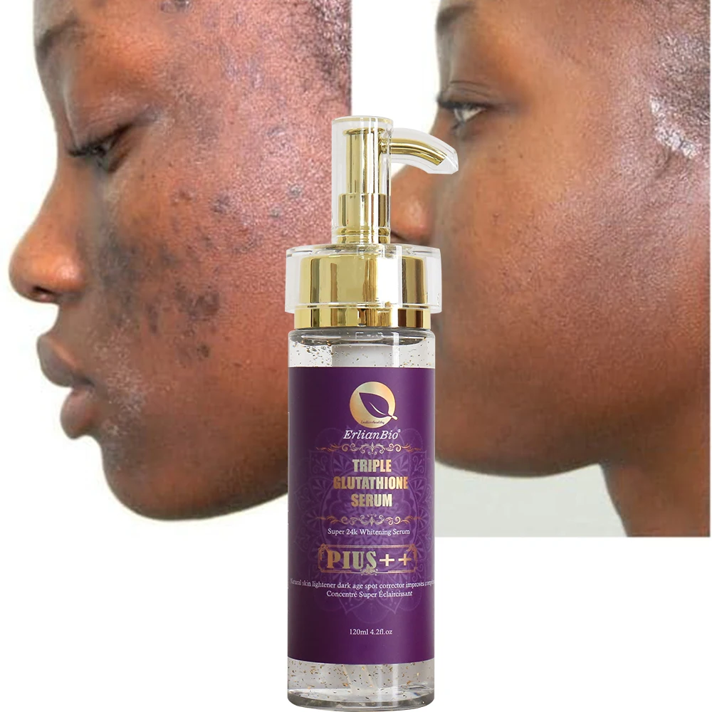 2024 Best Glutathione Serum Oil 24k Gold Foil Brightens Skin Tone Improves  Skin Condition Double Glutathione Serum Seeds OEM/ODM