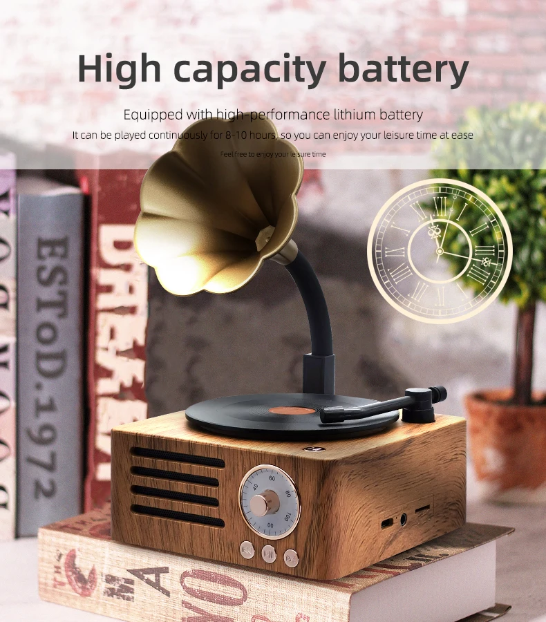 Classical Vintage Retro Bluetooth Speaker Portable Wireless Speaker ...