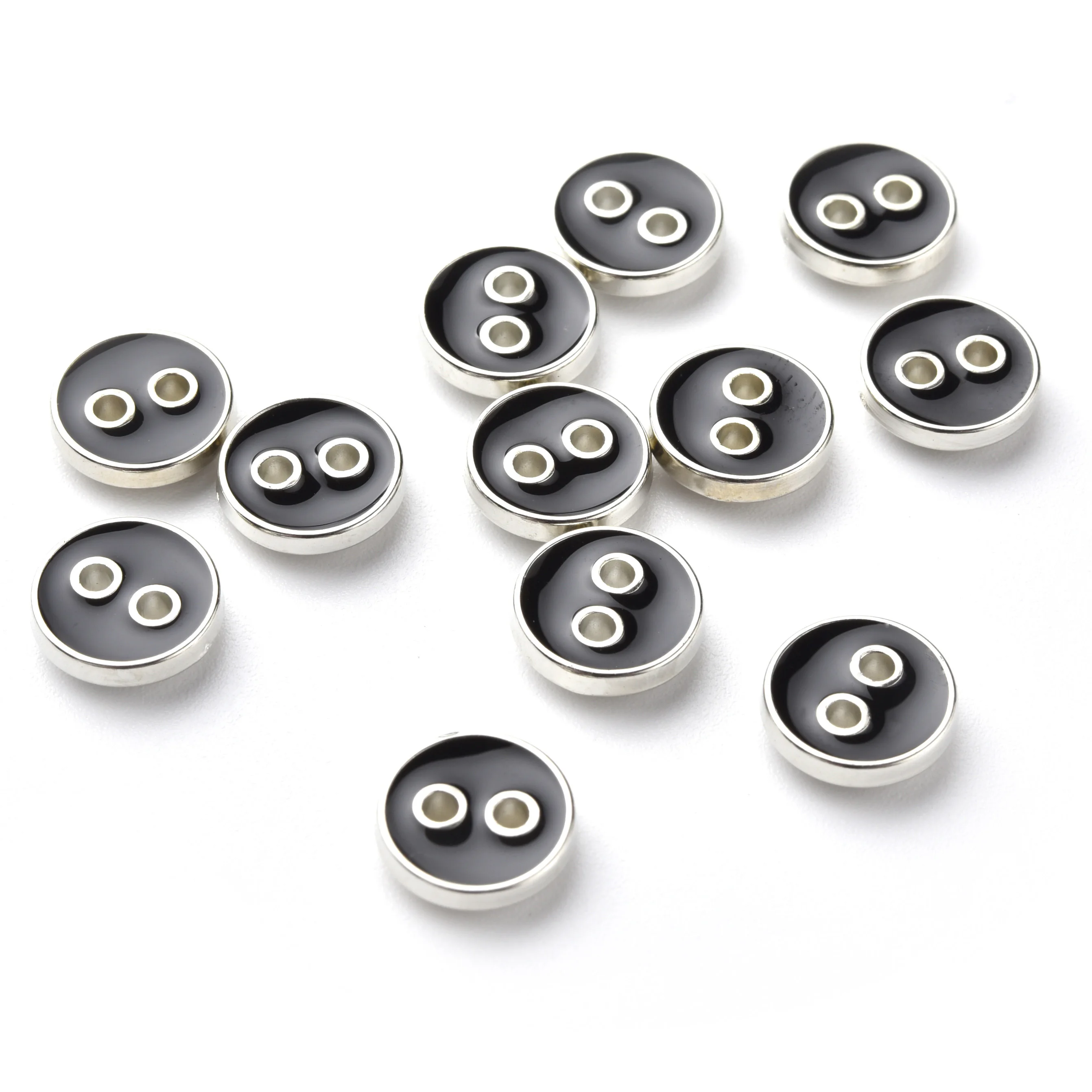 Customize Design 2 Holes Abs Plastic Coat Leather Jacket Button Shirts Garments for Women Men