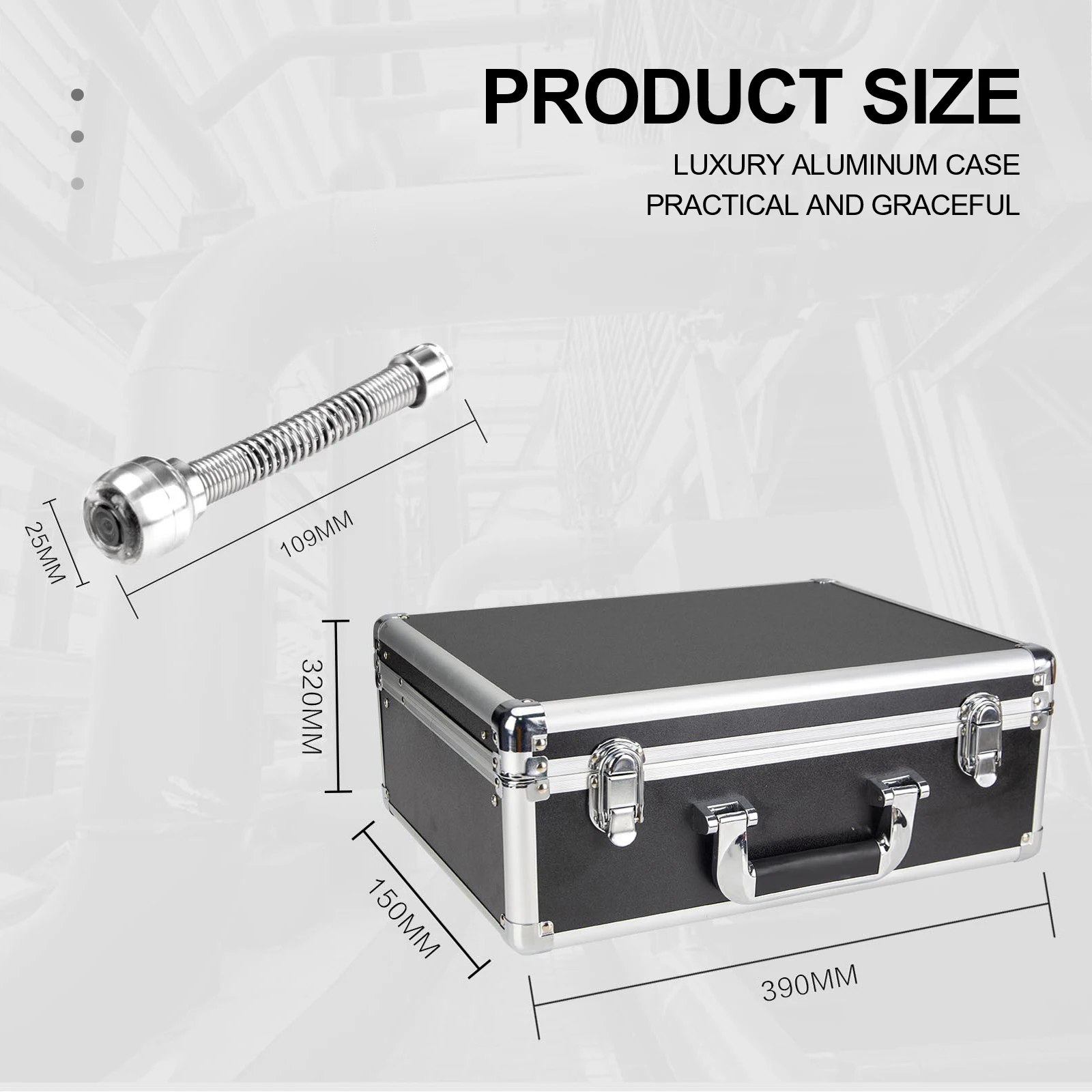7Inch 1080P Screen HD Sewer Pipe Inspection Camera &Drain Camera = Inspection 20/30/40m/50m Optional IP68 Waterproof