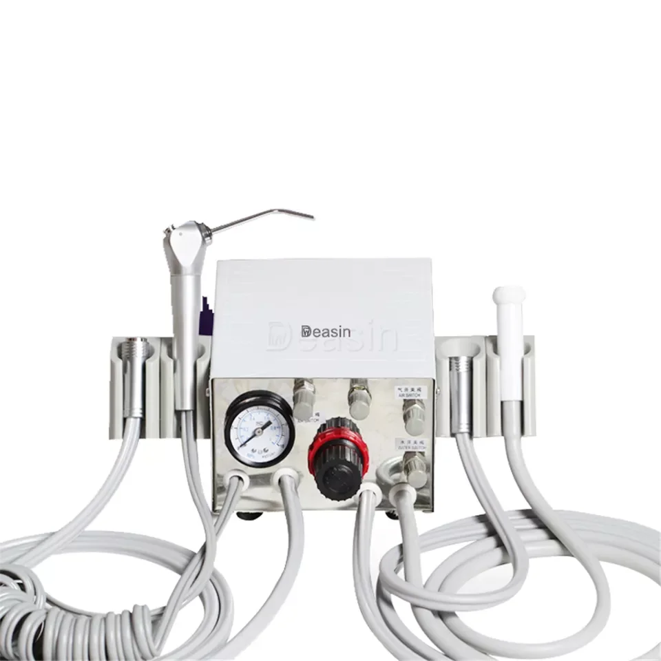 With Luxury Multifunction Pedal Portable Dental Unit Dental Portable Turbine Unit Work With Air