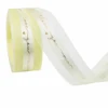 Amarillo claro-Organza y satén-2,5 cm * 10 yardas