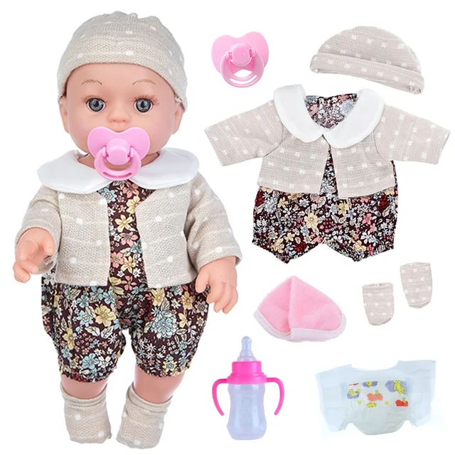 New 30cm12 inch reborn doll combination Hot fashion baby doll set vinyl replaceable newborn toy unisex gift wholesale 3D eyes