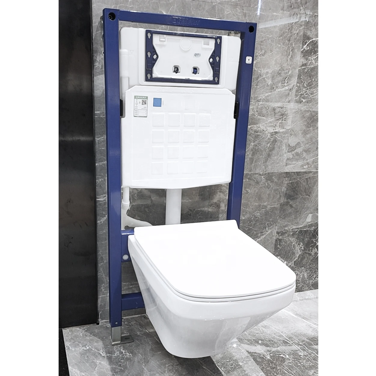 Essco Concealed Wall Mounted Cistern Without Frame WHE-WHT-183NL - White on
