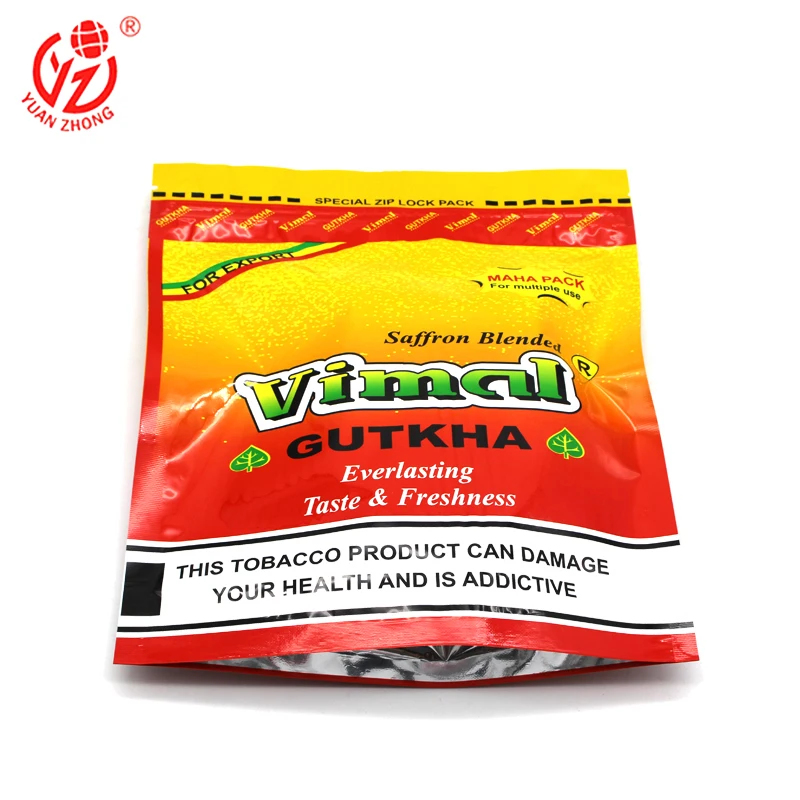 Custom 50g Zippered Amber Leaf Tobacco Pouch Gravure Printed PET Plastic  Rolling Smoking Bag with Zipper Top for Packaging