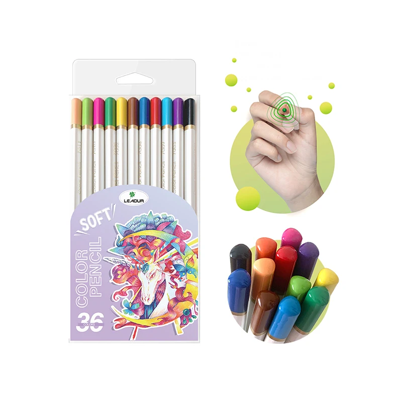 Набор цветных карандашей с мягким сердечником для рисования и эскизов взрослых детей профессиональные художники цветные карандаши