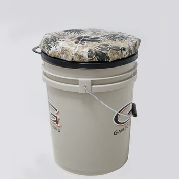 MoreChioce 5 Gallon Bucket Lid Seat Cushion Leaf Camouflage 360-Degree Swivel  Bucket Seat for Hunting Fishing Gardening Camping 