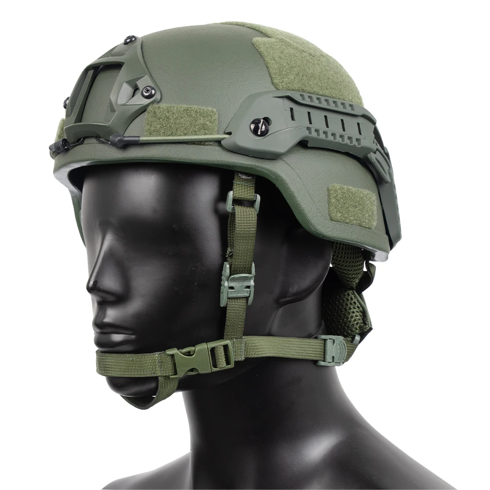 Aramid And Pe Mich Helmet With Rails New Upgrade Suspension Ear
