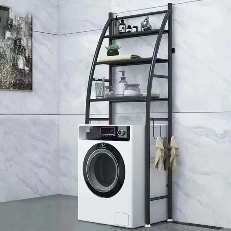 Sopra il Rack armadio da bagno in acciaio inossidabile scaffalatura per  lavatrice a casa scaffale salvaspazio