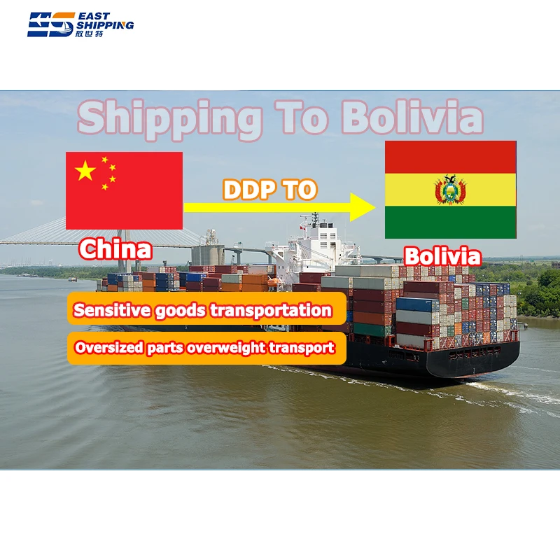 Agente de envío de China a Bolivia transportista de carga agente logístico DDP transporte puerta a puerta a Bolivia