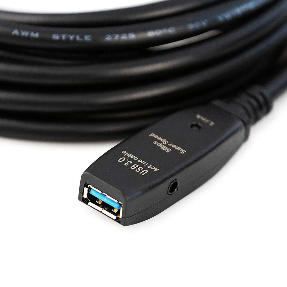 Активный Удлинительный кабель XANUAN USB 3,0, 10 м, штекер-гнездо, ретранслятор, шнур для принтера Oculus Xbox PS4 USB