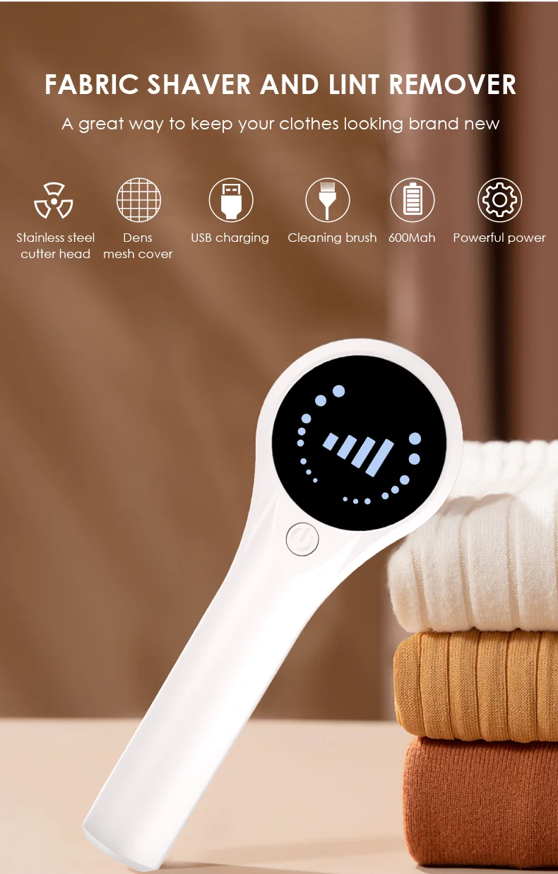 2023 Hot Sale Portable Clothes Shaver Cordless Electric Rechargeable