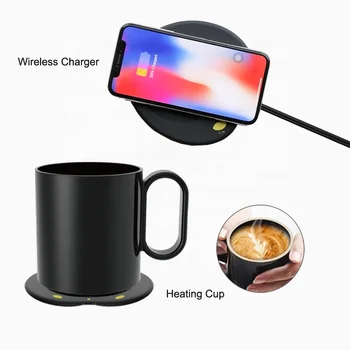 Special Promote Gift Smart Mug Warmer Wireless Heated Coffee Cup 55 Degrees  Thermostatic Mug With Wireless Charger - AliExpress