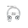 Titanium 1.2*8+3mm beads
