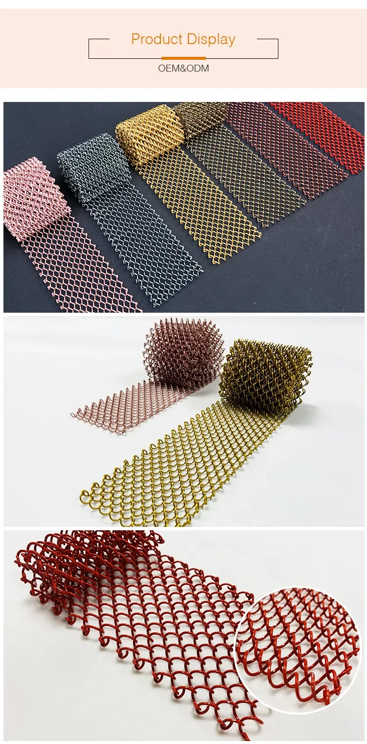 Decorative Coiled Wire Fabric Fabric Coil/metal Mesh Curtain For Home