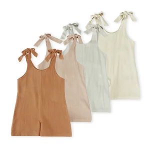Wholesale New Born Baby Clothing Sleeveless Toddler Jumpsuit Summer Selected Cotton Baby Girl Romper
