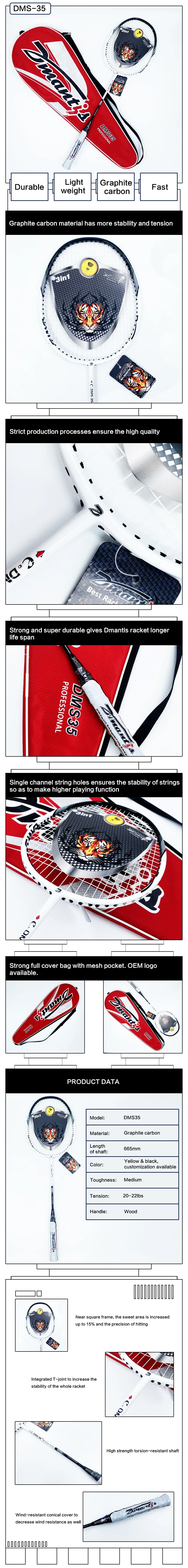 High quality  factory wholesale High Quality Half Carbon and glass fiber Single Piece Badminton Racket supplier