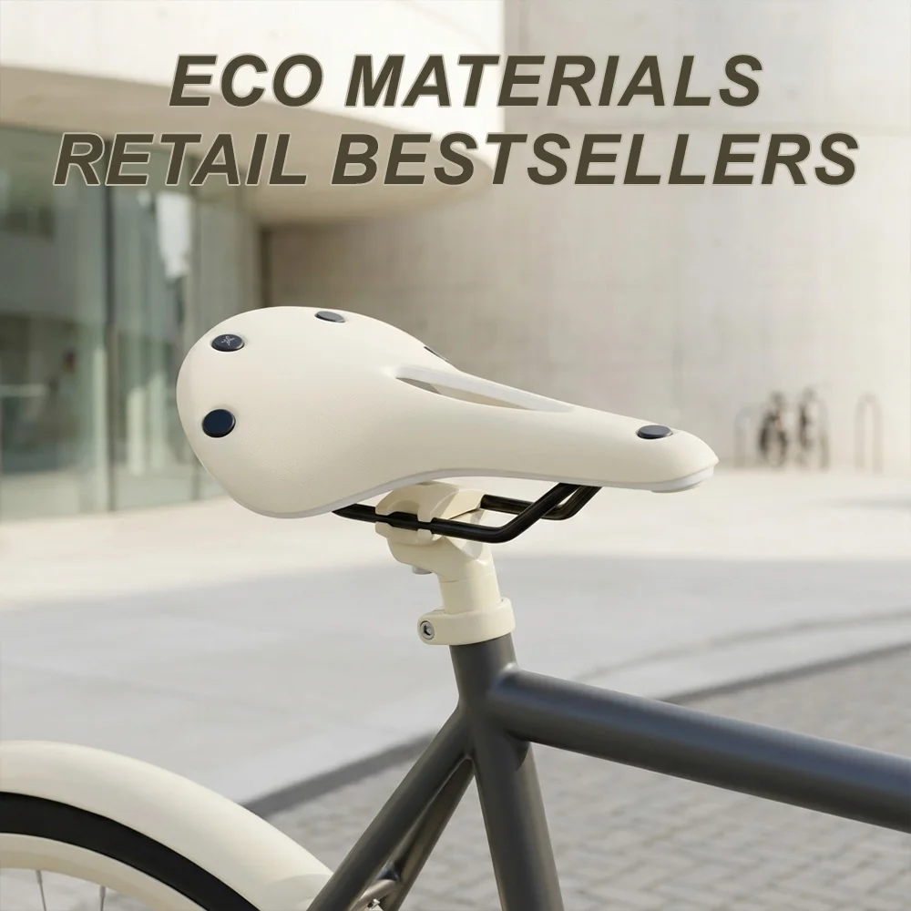 Hollow Breathable Vintage Rivet Bicycle Seat PU Leather Comfort Bike Saddle Fit Adult Bicycle