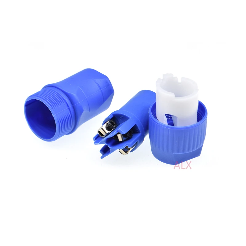 Lot De 10 Connecteurs Speakon NAC3FCA Mâle 3 Broches 20A 250V - Powercon Audio Bleu Blanc