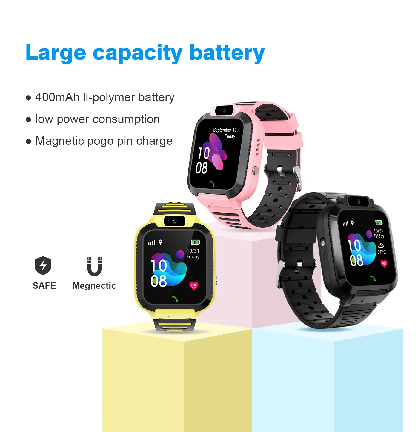2026 Children's Smart Watch With GPS Navigation, Remote Dial Call Function, IP67 Waterproof, Suitable For 5-10 Years Old_voghion.com