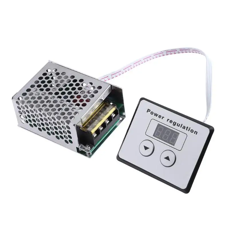 1X4000W SCR Electronic Voltage Regulator Digital LED Dimmer Thermostat AC 220V