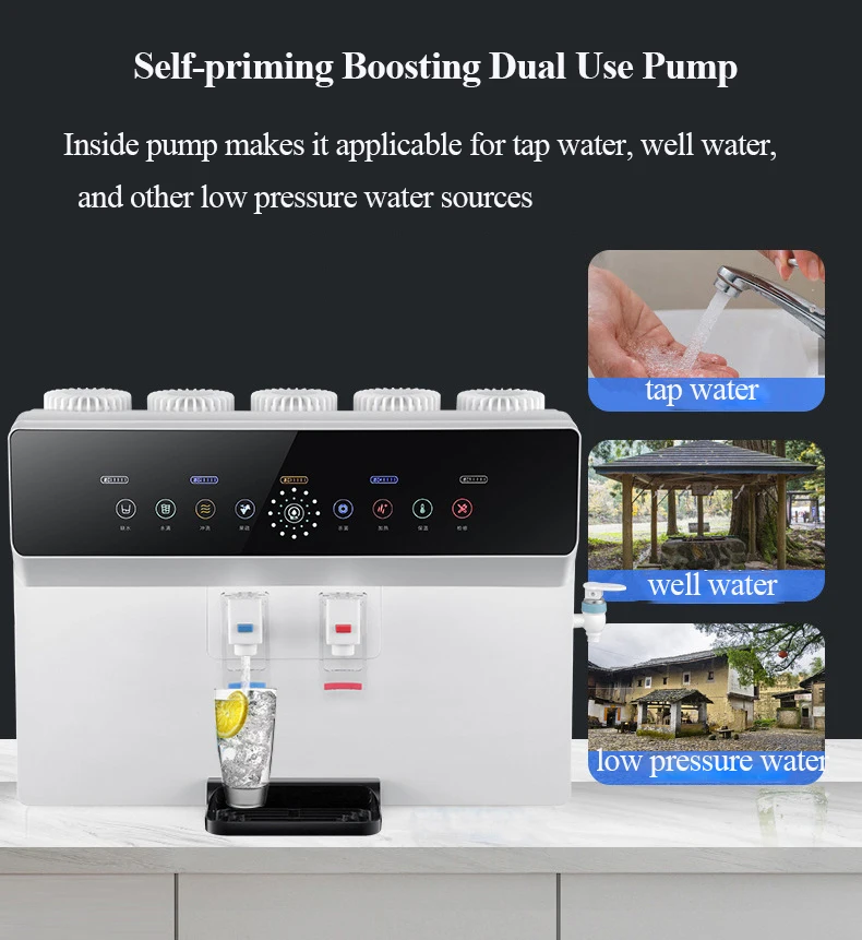 2025 Myteck New Arrival Tabletop Instant Hot Water Dispenser System RO Reverse Osmosis Drinking Water for Home