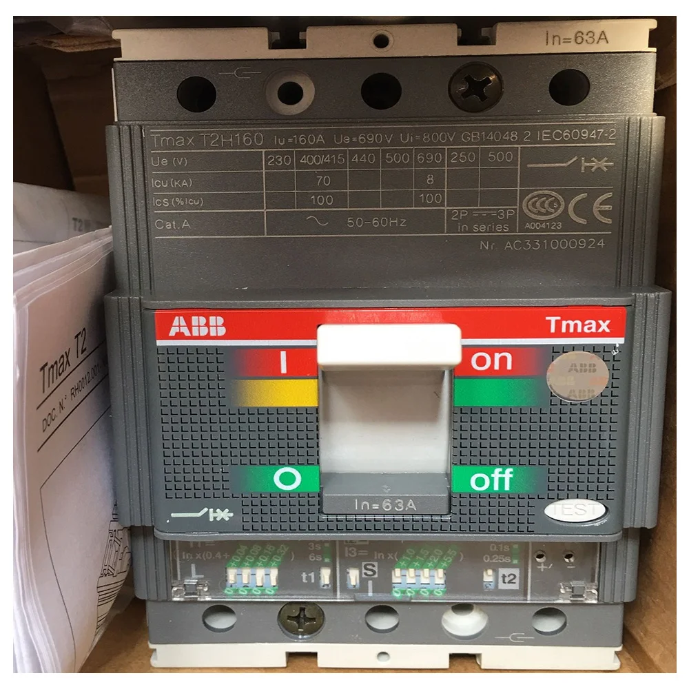 Abb Tmax Molded Case Circuit Breaker 125a 3p Air Switch T2h160 Tmd125