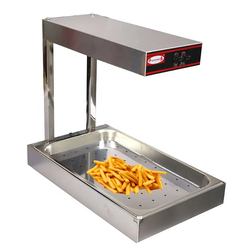 Commercial Food Display Warmer Showcase Chips Working Station French Fry Warmer Vertical Type Pedestal Chips Warmer - Image 2