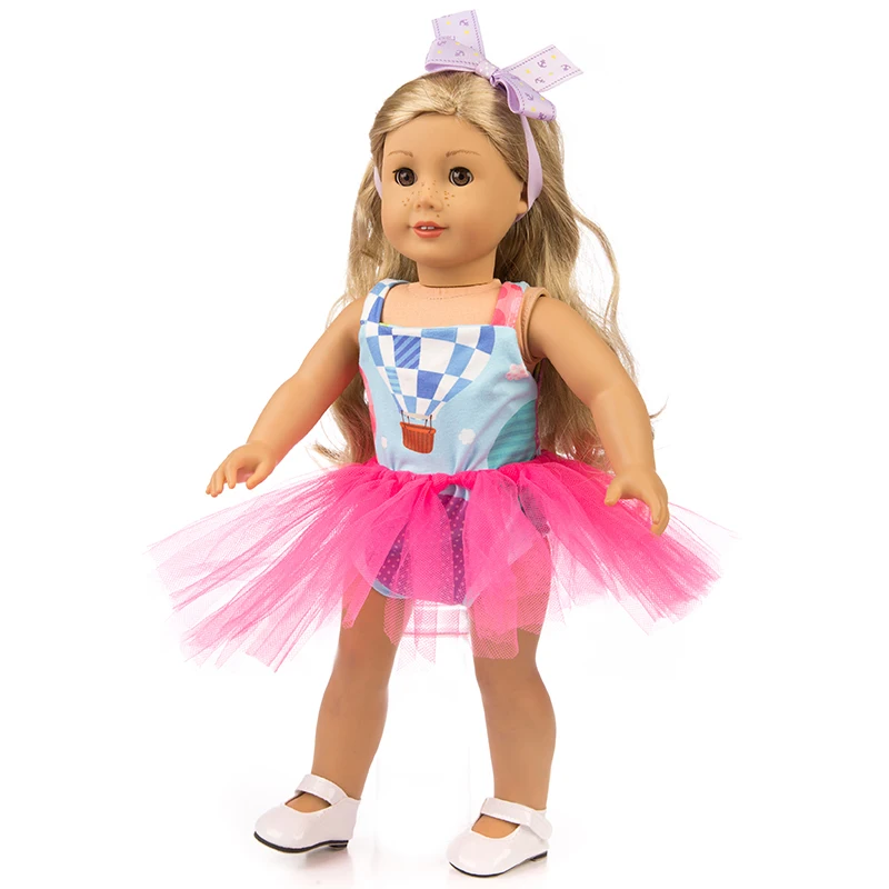 2 вида стилей рождества Одежда для кукол, оптовая торговля кукольная платье-пачка для девочек, детская одежда, кукольная одежда 18 дюймов 45 см для куклы