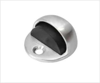 Floor Mounted Brass Door Stopper Rubber Door Holder Half Moon Shape Door Stop Wall Protector