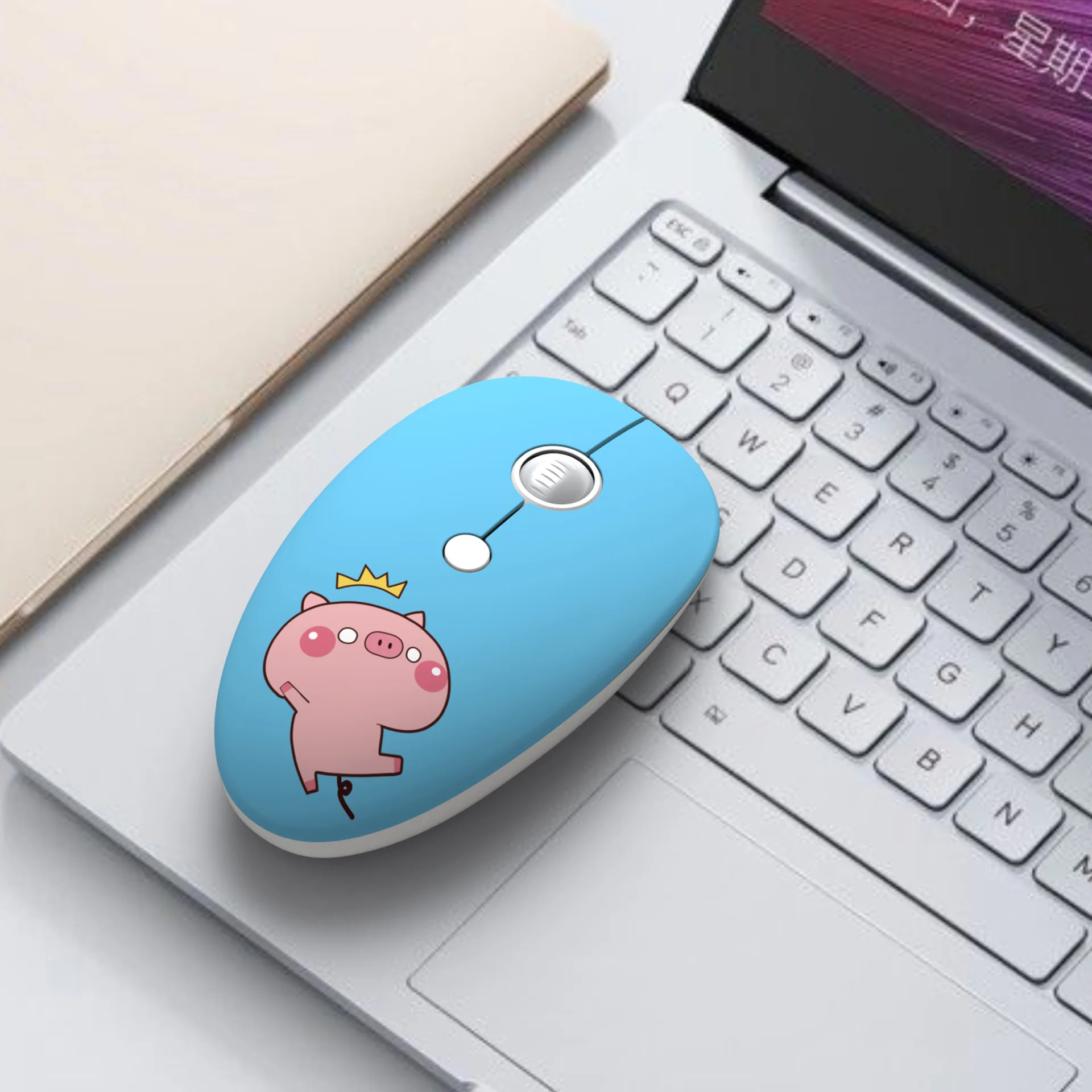 Custom Logo DIY New cartoon wireless mouse computer accessories 2.4G cute mouse