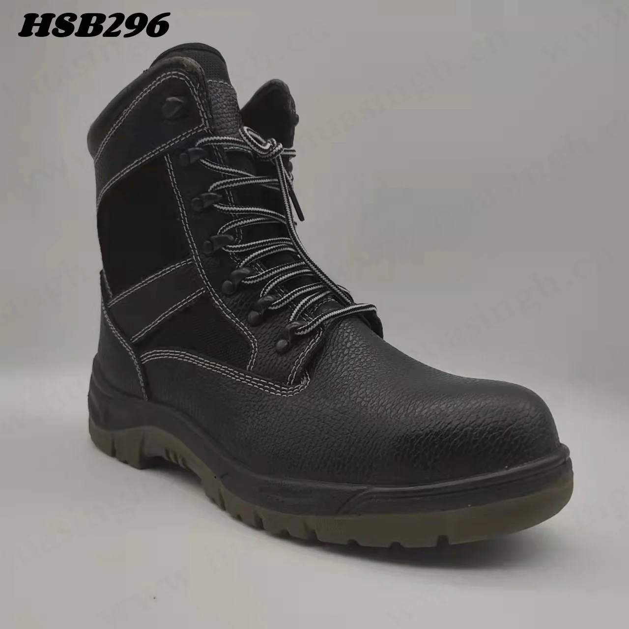 LXG,winter 6 Inch Warm Wool Lining S3 Work Boots Anti-puncture PU/PU Injection Sole Safety Shoes with Reflective Strip HSB296